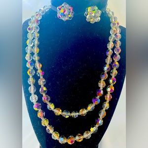 Crystal bead necklace set very beautiful